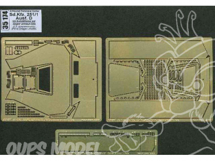 Aber 35174 Armoured personnel carrier Sd.Kfz. 251/1 Ausf. D - vol. 8 - additional set blindage superieur late 1/35