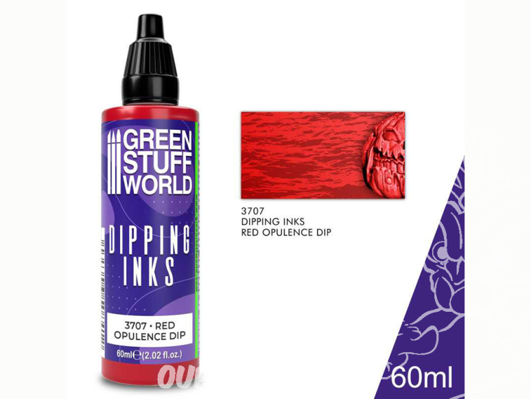Green Stuff 3707 Encre Peintures Dipping inks 60 ml Red Opulence Dip