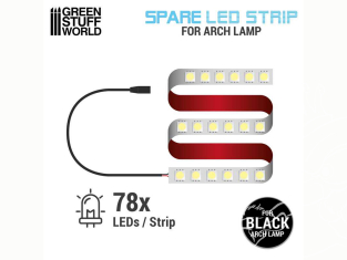 Green Stuff 505534 Bande LED de remplacement pour Lampe à arc Darth Black