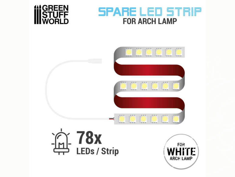 Green Stuff 505527 Bande LED de remplacement pour Lampe à arc Faded White