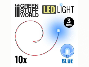Green Stuff 511856 Lumières LED 3mm LED BLEU