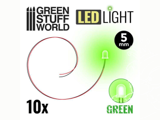 Green Stuff 511887 Lumières LED 5mm Vertes