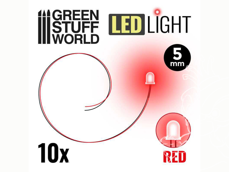 Green Stuff 511870 Lumières LED 5mm Rouge