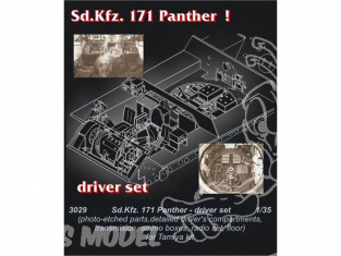 CMK set detail resine 3029 SET DE DETAILLAGE sd.kfz 171 COMPARTIMENT CONDUCTEUR POUR TAMIYA 1/35