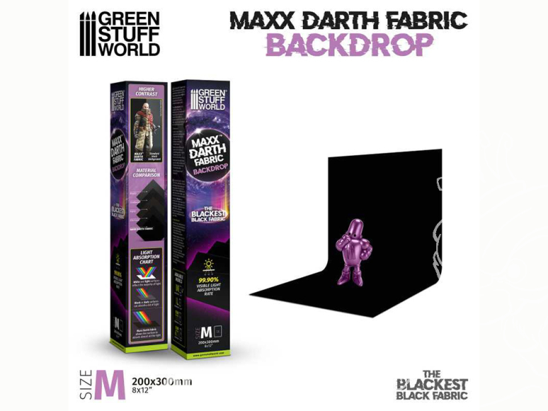 Green Stuff 513232 Toiles de fond - Maxx Darth Noir - 200x300mm