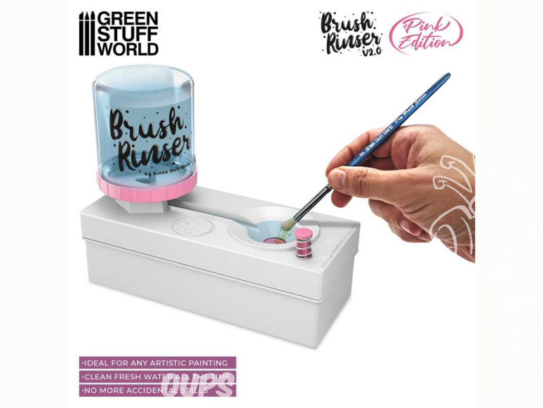 Green Stuff 512921 Distributeur d'eau Rose Brush Rinser