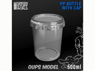 Green Stuff 513324 Pot en plastique PP de 500 ml avec couvercle