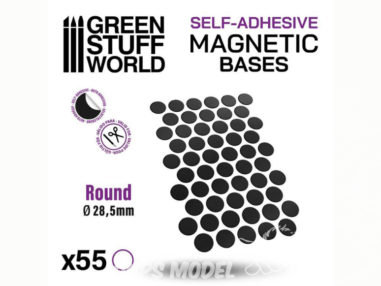 Green Stuff 515588 Feuilles magnétiques - Rondes de 28,5mm