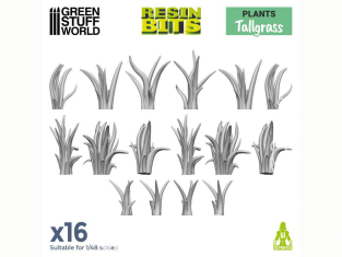 Green Stuff 511238 Set imprimé en 3D Herbes hautes 1/48