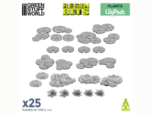 Green Stuff 511160 Set imprimé en 3D NÉNUPHARS 1/48