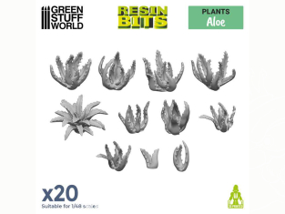 Green Stuff 511139 Set imprimé en 3D Aloe 1/48