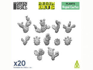 Green Stuff 511122 Set imprimé en 3D Cactus nopal 1/48