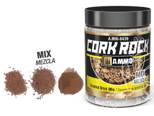 Mig Terraform 8439 Roche en liège Gravats de brique mélange - Cork rock Crushed brick mix 100ml