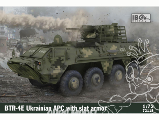 IBG maquette militaire 72118 BTR-4E APC ukrainien avec armure à lamelles 1/72