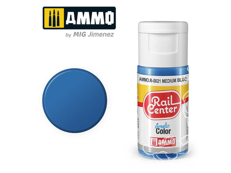 MIG peinture acrylique Rail Center R-0021 Bleu moyen 15ml