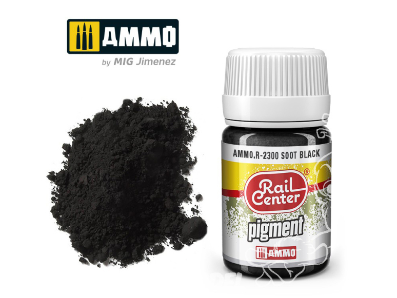 MIG peinture Rail Center R-2300 Pigment noir de suie 35ml