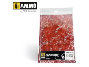 Mig accessoires 8776 Marbre rouge - Feuille de marbre x2