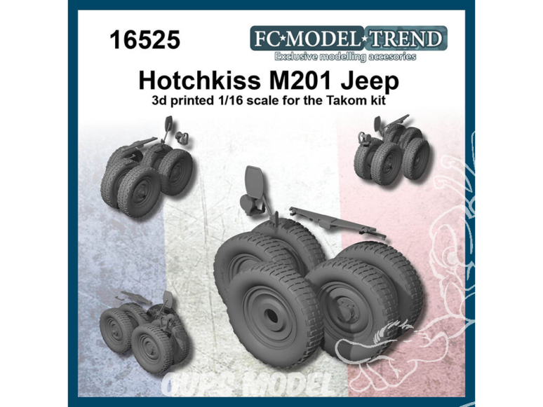 FC MODEL TREND accessoire résine 16525 Acccessoires Jeep Hotchkiss M201 1/16