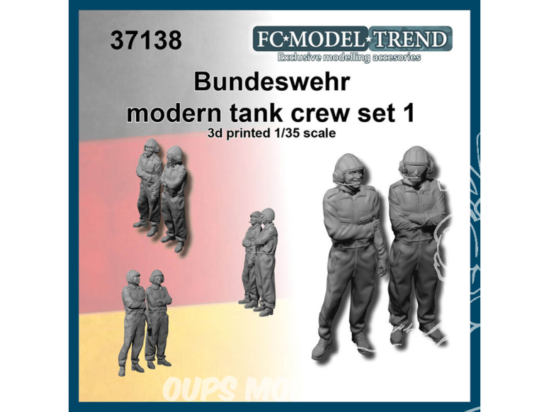 FC MODEL TREND figurine résine 37138 Equipage de char Bundeswehr moderne set 1 1/35