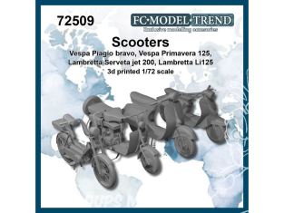 FC MODEL TREND maquette résine 72509 Set de scooters 1/72