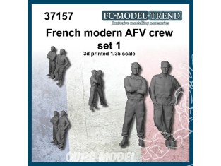 FC MODEL TREND figurine résine 37157 Equipage d'AFV Français moderne set 1 1/35