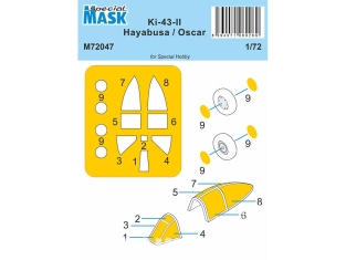 Special Hobby Masque hélico M72047 Pour Ki-43-II Hayabusa kit Special Hobby 1/72