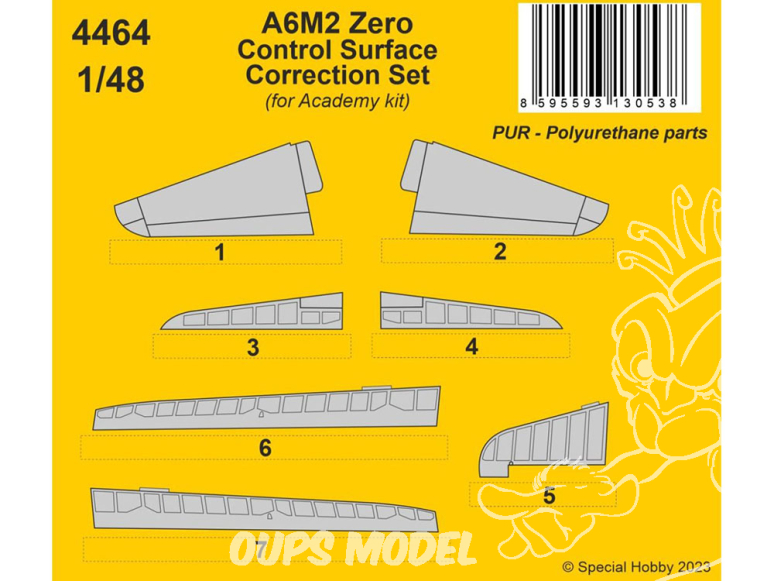 CMK kit resine 4464 Kit de correction de surface de contrôle zéro A6M2 kit Academy 1/48