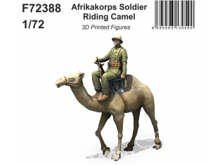 CMK Personnage resine F72388 Soldat de l'Afrikakorps à dos de chameau Imprimé en 3D 1/72