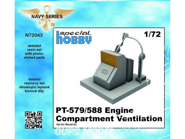Cmk kit d'amelioration N72043 Ventilation du compartiment moteur PT-579/588 pour kit revell 1/72