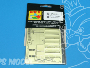 Aber 35A011 Garde boue et couvre echappement pour Tiger I (for early model in Africa) 1/35
