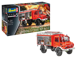 Revell maquette camion 07512 Pompier Mercedes-Benz Unimog U 1300 L TLF 8/18 1/24