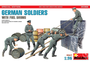 Mini Art maquette militaire 35366 SOLDATS ALLEMANDS AVEC BARILS DE CARBURANT. ÉDITION SPÉCIALE 1/35