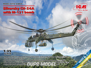 Icm maquette helicoptére 53055 Sikorsky CH-54A Tarhe avec bombe M-121 1/35