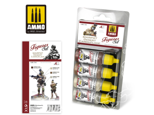 MIG peinture Figurines 7048 Set Uniformes camouflage Marpat Desert 4 x 17ml