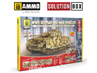 MIG Solution Box 7727 Véhicules Allemands milieu de Guerre WWII Couleurs et Vieillissement - Livre