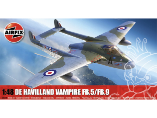Airfix maquette avion A06108 De Havilland Vampire FB.5/FB.9 une déco française 1/48