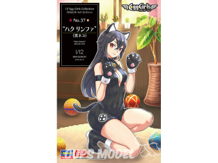 Hasegawa maquette figurine 52354 12 Egg Girls Collection No.37 "Haku Rinfa" (Chat noir) 1/12