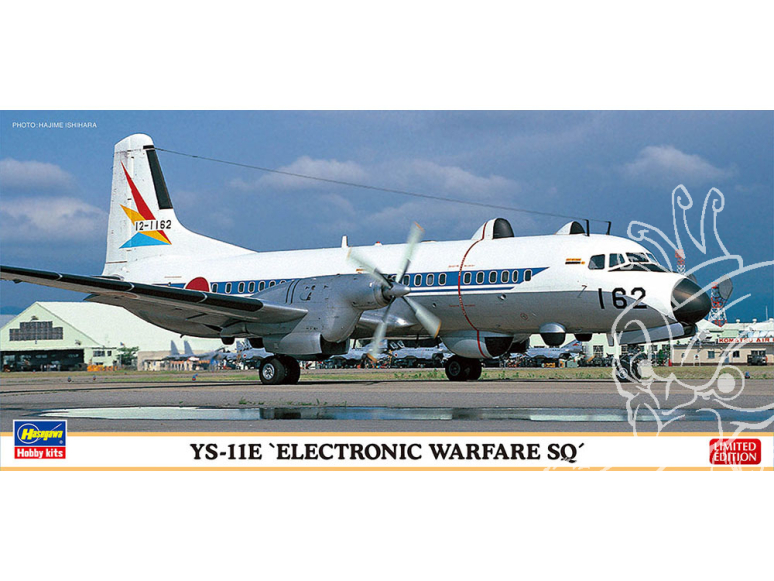 HASEGAWA maquette avion 10854 YS-11E "Escadron de soutien de guerre électronique" 1/144