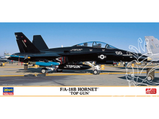 Hasegawa maquette avion 02436 F/A-18B Hornet "Top Gun" 1/72