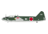 Hasegawa maquette avion 02435 Avion d&#039;attaque terrestre Mitsubishi G4M1 Model 11 Rabaul Frontline Inspection avec figurine 1/72