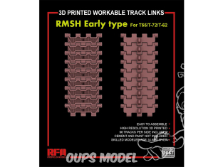 Rye Field Model maquette militaire 2057 Chenilles maillon par maillon RMSH Early type pour T-55/T-72/T-62 imprimé en 3D 1/35