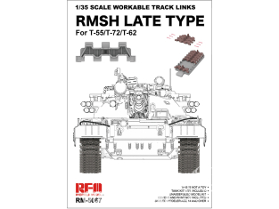 Rye Field Model maquette militaire 5067 Chenilles maillon par maillon RMSH Late Type pour T-55 / T-72 / T-62 1/35