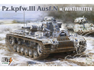 Takom maquette militaire 8011 Pz.Kpfw.III Ausf.N avec Winterketten 1/35