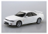 Aoshima maquette voiture 64566 Nissan Skyline GT-R R33 Pearl white SNAP KIT 1/32