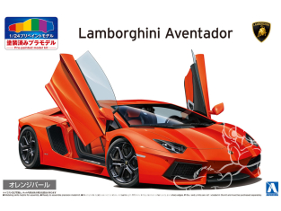 Aoshima maquette voiture 62012 Lamborghini Aventador 2011 Pré-peint Orange pearl 1/24