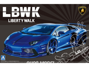 Aoshima maquette voiture 59913 LAMBORGHINI Aventador LBWK Liberty Walk 1/24