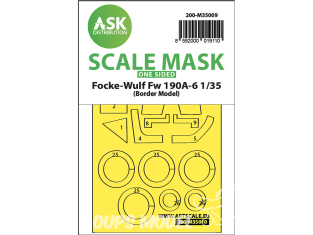 ASK Art Scale Kit Mask M35009 Focke Wulf Fw 190A-6 Border Model Recto 1/32