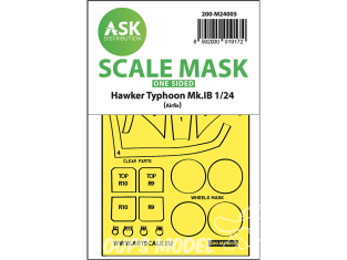 ASK Art Scale Kit Mask M24005 Hawker Typhoon Mk.IB Airfix Recto 1/24