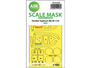 ASK Art Scale Kit Mask M24006 Hawker Typhoon Mk.IB Airfix Recto Verso 1/24