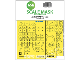 ASK Art Scale Kit Mask M32066 Aichi D3A1 Val Infinity Models Recto Verso 1/32